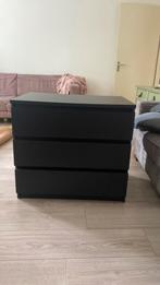 Eenvoudige kast met 3 lades zwart, Huis en Inrichting, Kasten | Ladekasten, Gebruikt, 3 of 4 laden, Minder dan 100 cm, 25 tot 50 cm