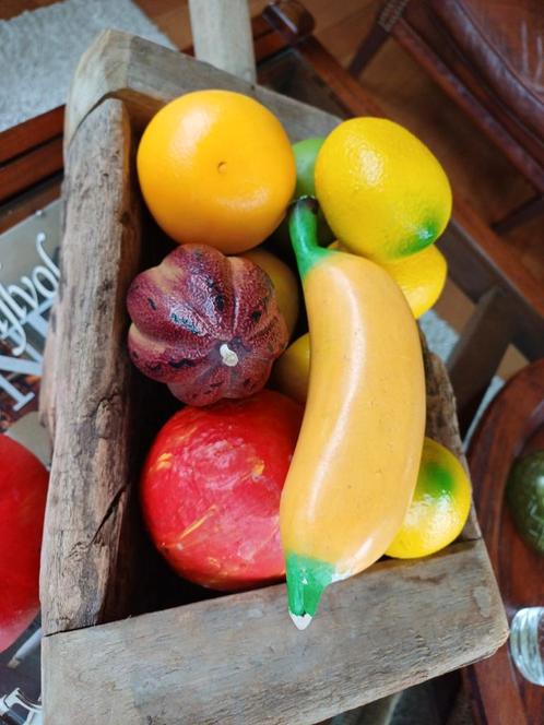 Brocante Decoratie Fruit Set vijg appel citroen, Antiek en Kunst, Curiosa en Brocante, Ophalen of Verzenden