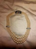 Prachtige parelketting vintage, Ophalen of Verzenden, Zo goed als nieuw, Wit, Overige materialen