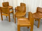 6 ibisco stoelen, Ophalen, Gebruikt, Bruin, Leer