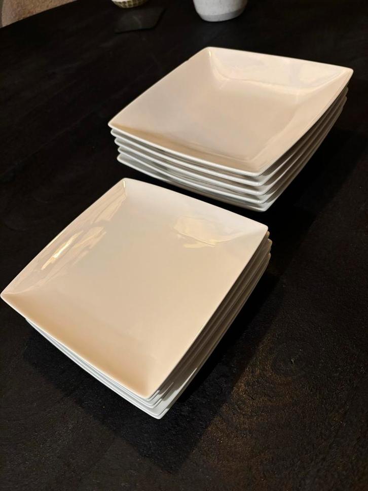 Vierkante Borden Set - Yong, Huis en Inrichting, Keuken | Servies, Gebruikt, Bord(en), Ophalen