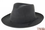 Gleufhoed Stetson donker grijs 61 =XL nieuw gratis verzenden, Kleding | Heren, Hoeden en Petten, 60 cm (XL, 7½ inch) of meer, Stetson