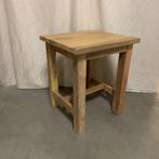 Bijzettafel – geborsteld teak - 50 x 50 cm - TTM Wonen, 45 tot 60 cm, TTM Wonen, Meubels – (Perzische) Tapijten en Woonaccessoires