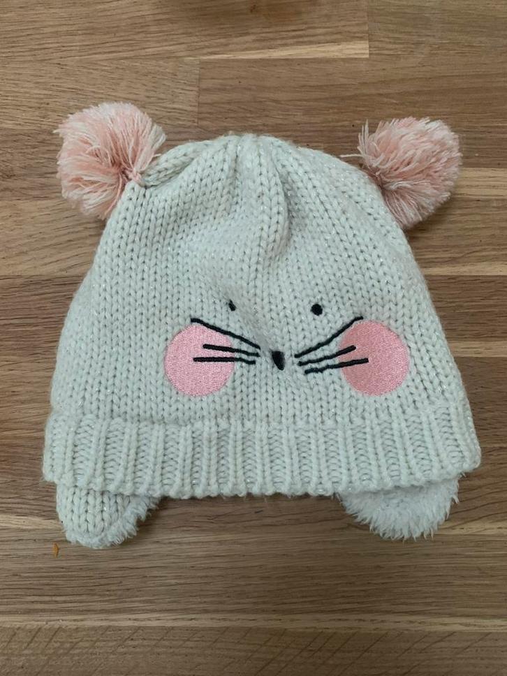 Muisje baby muts, Hema, 4-9 maand, Kinderen en Baby's, Babykleding | Mutsen, Sjaals en Wanten, Gebruikt, Muts, Jongetje of Meisje