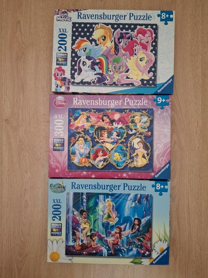 3 puzzels Ravensburger, 200 - 300 xxl stukken, Kinderen en Baby's, Speelgoed | Kinderpuzzels, Zo goed als nieuw, 6 jaar of ouder