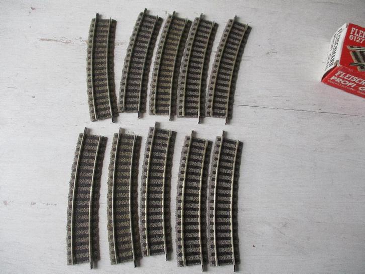 Fleischmann Profi Bocht Rail no 6127 10x, Hobby en Vrije tijd, Modeltreinen | H0, Zo goed als nieuw, Rails, Gelijkstroom, Fleischmann