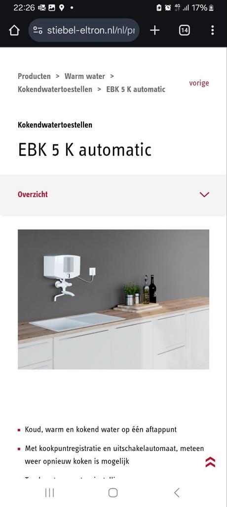 Stiebel Eltron Boiler elektrisch EBK 74288 nieuw in doos, Tuin en Terras, Buitenverlichting, Nieuw, Kunststof, Minder dan 50 watt