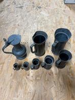 Tinnen Maatbekers, Antiek en Kunst, Ophalen of Verzenden