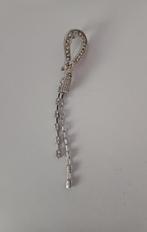Broche rits met strass steentjes, Overige materialen, Verzenden, Nieuw, Zilver