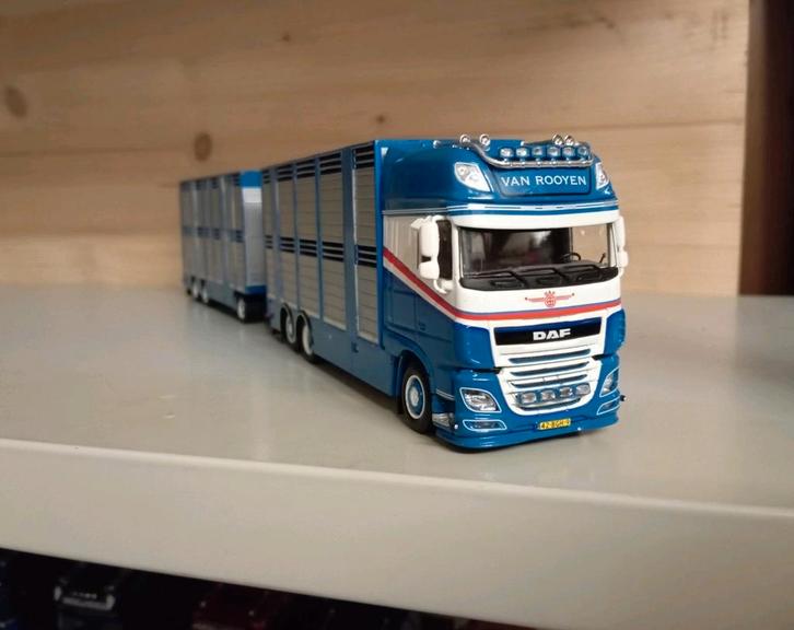 Daf XF Van Rooyen vee combinatie Tekno, Hobby en Vrije tijd, Modelauto's | 1:50, Nieuw, Bus of Vrachtwagen, Tekno, Ophalen of Verzenden