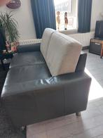Bankstel met 2 relax fauteuils en bijbehorende poef, 150 tot 200 cm, Leer, Zo goed als nieuw, Ophalen