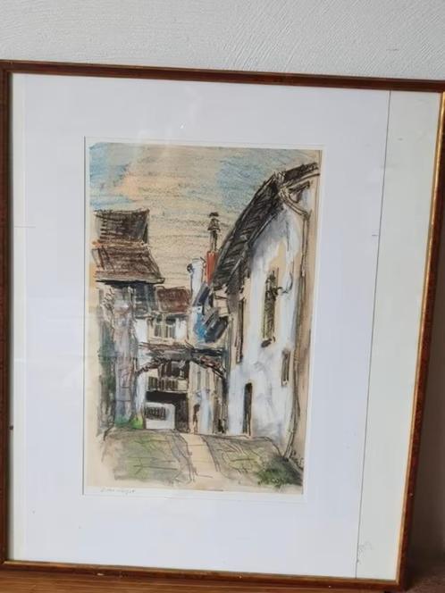 Jan den Hengst Originele pastel tek Ascona, Antiek en Kunst, Kunst | Tekeningen en Foto's, Ophalen