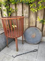 Grote, gietijzeren vuurkorf, Tuin en Terras, Vuurkorven, Ophalen, Gebruikt, Vuurkorf