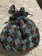 Vintage kralentas 35x35, Sieraden, Tassen en Uiterlijk, Tassen | Damestassen, Ophalen of Verzenden, Gebruikt, Zwart