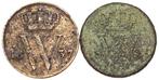 Willem 1 - 2x oude schaarse 1/2 Cent 1829/1837 - Utrecht fr-, Postzegels en Munten, Munten | Nederland, Ophalen of Verzenden, Koning Willem I