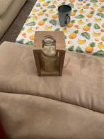 Houten vaas met glazen binnenkant, Overige kleuren, Ophalen of Verzenden, Minder dan 50 cm, Glas