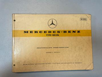 Mercedes Benz type 180 Db onderdelenboek 1959 beschikbaar voor biedingen
