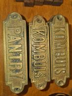 Vintage Bronzen Deurplaatjes 5 euro per item, Bruin, Gebruikt, Brons of Koper, Ophalen of Verzenden
