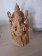 Ganesha 25cm hoog, 12cm breed. Vervaardigd uit 1 stuk hout., Huis en Inrichting, Woonaccessoires | Boeddhabeelden, Ophalen of Verzenden