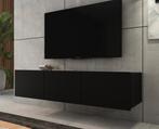 Zwart TV meubel - Staand of hangend -, Ophalen, Kunststof, 100 tot 150 cm, Zo goed als nieuw