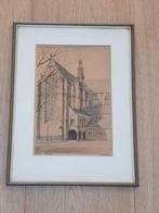 litho hand ingekleurd Alkmaar Grote Herv. kerk Bob Brobbel., Antiek en Kunst, Kunst | Litho's en Zeefdrukken, Ophalen