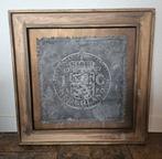 Kalkdoek gulden in houten lijst, Ophalen of Verzenden, Nieuw, Hout, Minder dan 50 cm