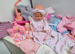 Poppen Bad Set met Kleding en Reiswieg, Kinderen en Baby's, Speelgoed | Poppen, Ophalen of Verzenden, Zo goed als nieuw, Babypop