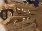 Lange teddy jas met muts maat l camel kleur, Sport en Fitness, Honkbal en Softbal, Ophalen, Kleding
