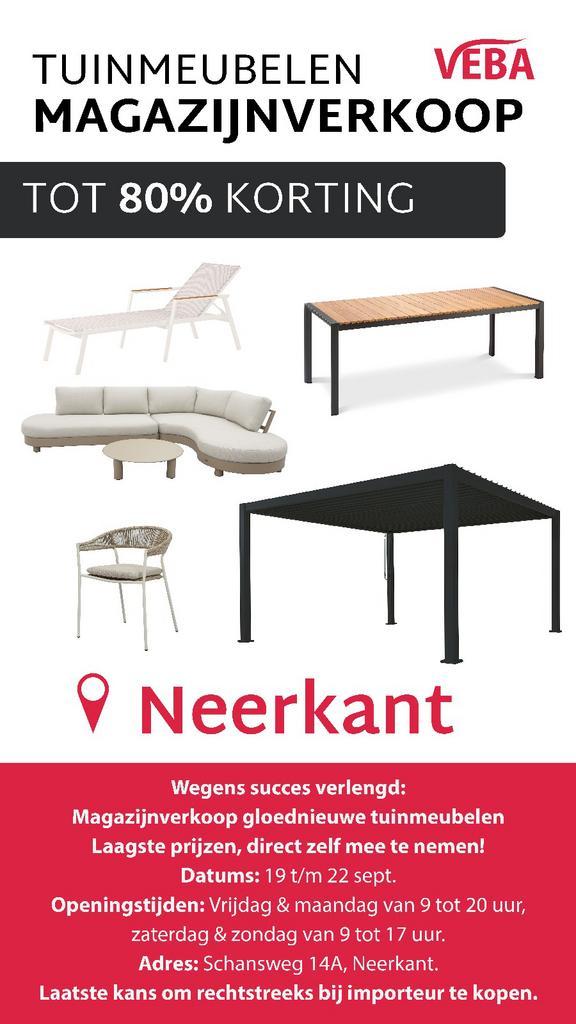 Dit weekend tuinmeubel outlet! 80% korting op nieuwe meubels, Tuin en Terras, Tuinsets en Loungesets, Nieuw, Tuinset, Aluminium