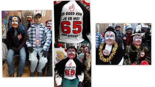 65 Verjaardag pop levensgroot chic gekleed in T-shirt, Hobby en Vrije tijd, Feestartikelen, Nieuw, Versiering, Verjaardag, Ophalen