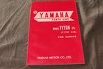 Yamaha TY250 1975 motorcycle parts list type 516, Ophalen of Verzenden, Yamaha