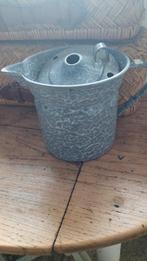 Grijs gewolkt emaille melkkoker, Ophalen of Verzenden