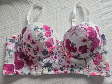 H&M korset wit met bloemen 75A (70A-75B) beschikbaar voor biedingen