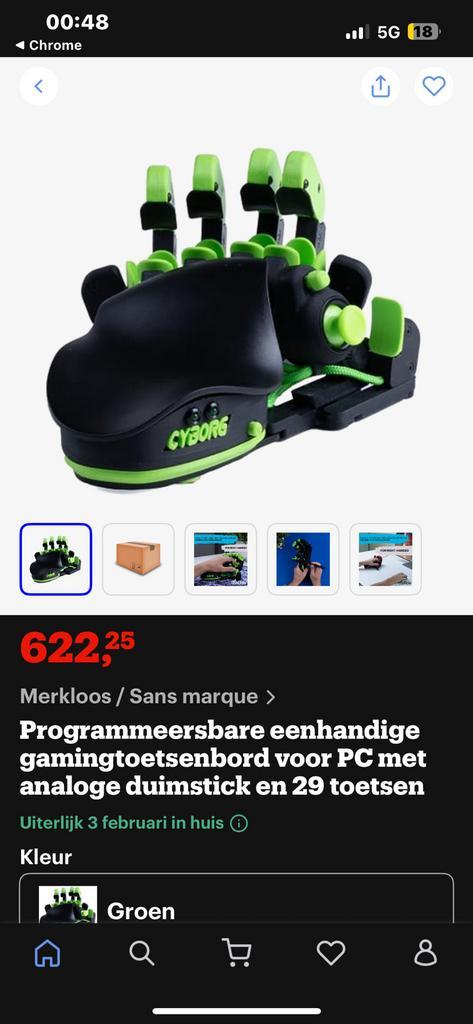 Azeron cyborg, Computers en Software, Muizen, Nieuw, Trackpad, Linkshandig, Bedraad, Toetsenbord en muis-set, Ophalen