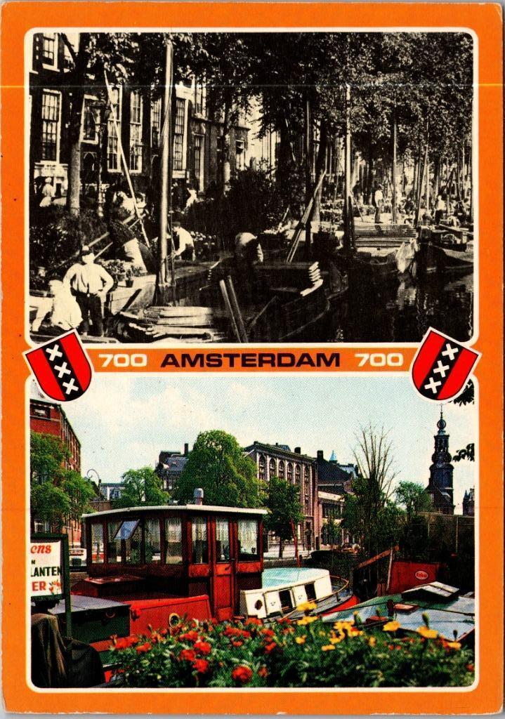 Amsterdam rond 1900 en 1975 - 12 ansichtkaarten, Verzamelen, Ansichtkaarten | Nederland, Ongelopen, Noord-Holland, Voor 1920, Verzenden