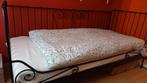 stalen zwart ledikant, Huis en Inrichting, Slaapkamer | Bedden, Ophalen, 90 cm, Eenpersoons, Zwart