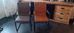 Eethoek stoelen (6x), Ophalen, Bruin, Leer, Zo goed als nieuw