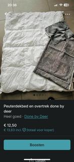 Peuterdekbed en overtrek done by deer, Huis en Inrichting, Eenpersoons, Dekbedovertrek, Ophalen of Verzenden, Zo goed als nieuw