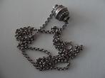 ZILVEREN JASSERON KETTING MET HANGER, Verzenden, Zilver, Ketting