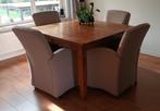 Prachtige eethoek (tafel met 4 stoelen), Huis en Inrichting, Tafels | Eettafels, Ophalen, Zo goed als nieuw, Vier personen, 100 tot 150 cm