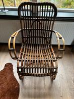 Rotan stoel met kussens, Huis en Inrichting, Stoelen, Ophalen, Gebruikt, Bruin, Riet of Rotan