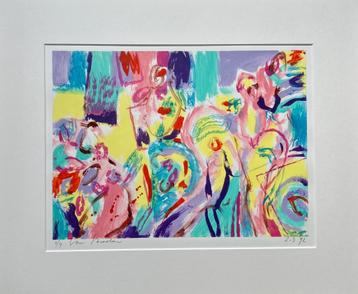 Frans van Straalen - Acryl op papier in passe-partout beschikbaar voor biedingen