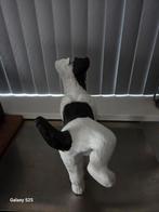 Grappig plassende stenen hond - tuinbeeld jack russel, Ophalen, Gebruikt, Steen, Dierenbeeld
