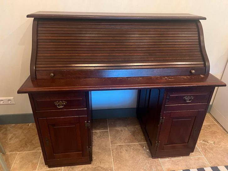 Antiek Rolbureau, Huis en Inrichting, Bureaus, Gebruikt, Bureau, Ophalen
