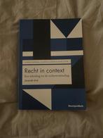 Recht in context 7e druk 9789462127685, Boeken, Sanne Taekema; Jeanne Gaakeer; Marc Loth, Ophalen of Verzenden, Gamma, WO