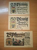 Duits Notgeld Lübz Noodgeld, Ophalen of Verzenden, Duitsland