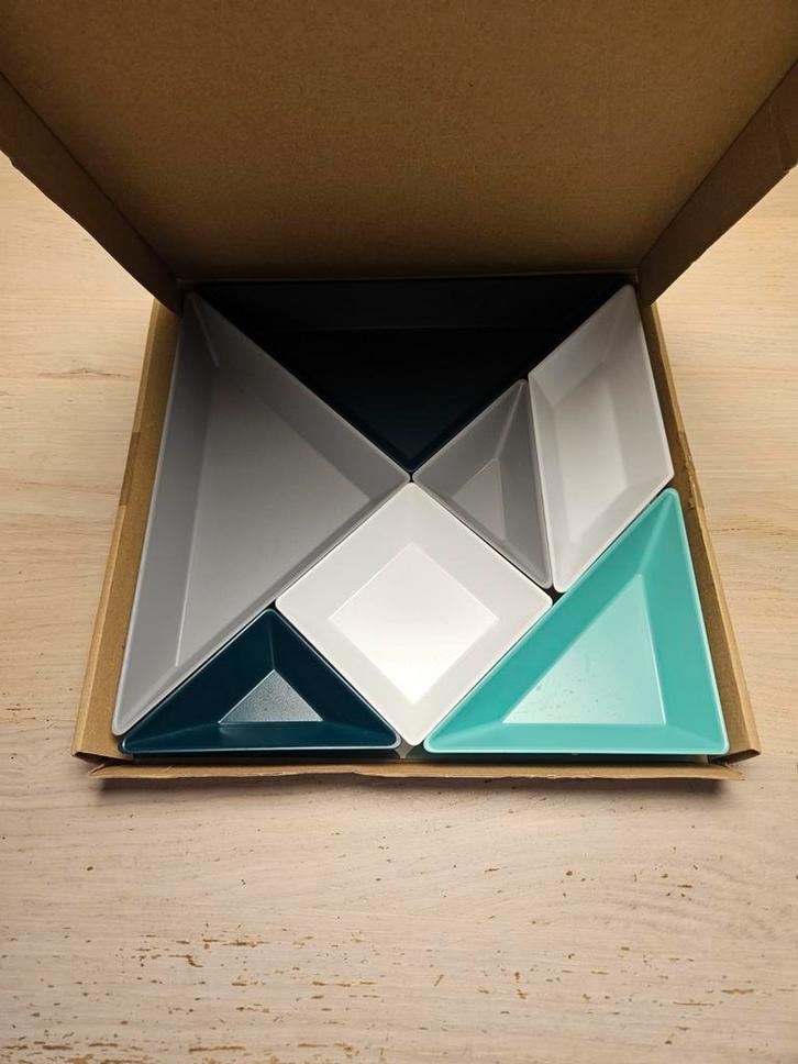 Koziol Tangram Ready Borrelset, Huis en Inrichting, Keuken | Keukenbenodigdheden, Zo goed als nieuw, Ophalen of Verzenden