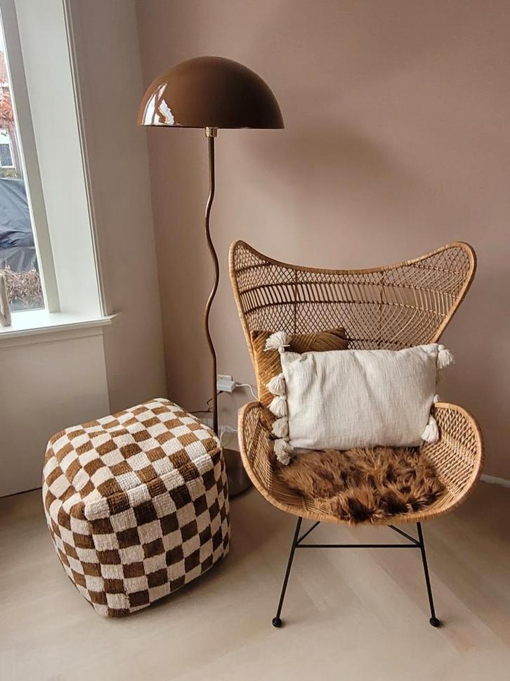 HKliving Bohemian Egg Chair Rotan - ZGAN!, Huis en Inrichting, Fauteuils, Zo goed als nieuw, Riet of Rotan, 75 tot 100 cm, 75 tot 100 cm