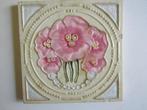 een antieke art-nouveau tegel met bloemen in relief, Antiek en Kunst, Ophalen of Verzenden