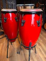 Conga's en Bongo's met bijbehorende statieven, Muziek en Instrumenten, Percussie, Ophalen of Verzenden, Gebruikt, Trommel